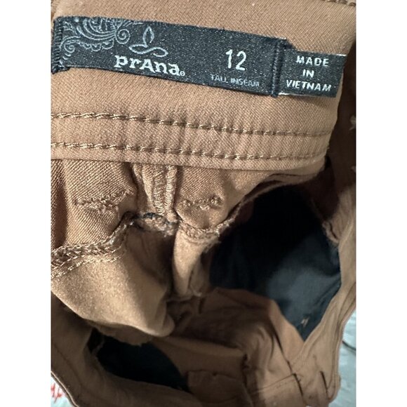 PrAna Womens 12 TALL Outdoor Pants Burnt Orange Stretch Tab Hems Drawstring - Picture 2 of 16